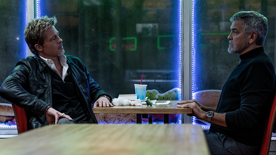 George Clooney and Brad Pitt bring the cool in ‘Wolfs’